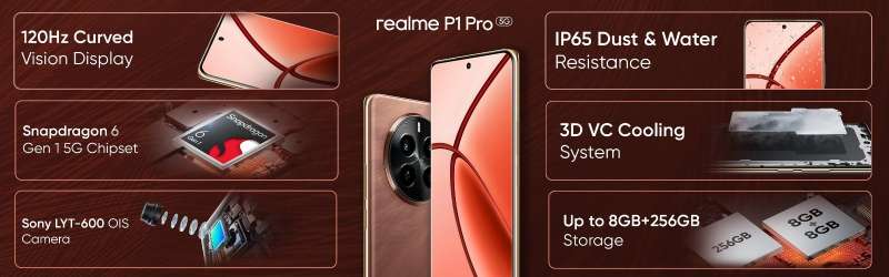 ريلمى تطلق هاتف  realme P1 Pro الذى يتميز بألوانة الرائعة وتصميمة المميز المستوحى من طائر الفينيق مع كاميرا سوني LYT-600