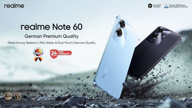 هاتف  realme Note 60 يرفع مستوى الحماية استنادًا إلى نجاح realme Note 50 في مصر