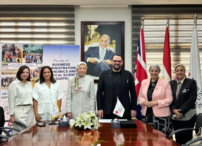 مدينة مصر توقع خطاب تعاون استراتيجي مع كلية الأقتصاد و العلوم السياسية و إدارة الأعمال بالجامعة البريطانية