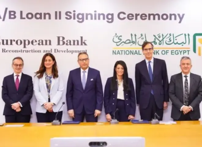 البنك الأهلي المصري يوقع اتفاقية تمويل مع البنك الأوروبي لإعادة الإعمار والتنمية بـ 100 مليون دولار