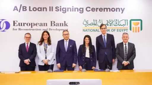 البنك الأهلي المصري يوقع اتفاقية تمويل مع البنك الأوروبي لإعادة الإعمار والتنمية بـ 100 مليون دولار