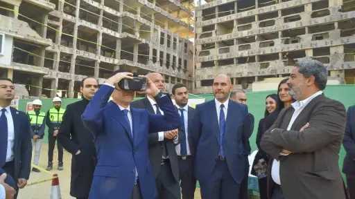 وزير الاستثمار والتجارة الخارجيه يتفقد مشروع تطوير مبني وزارة الداخلية ب ” لاظوغلي”