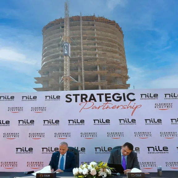 تعاون استراتيجي بين «نايل للتطوير العقاري» و«السويدي إليكتريك» لتنفيذ الأعمال الكهربائية والأنظمة الذكية لمشروعي   بالعاصمة الإدارية الجديدة  لقمم افريقياTycoon Tower  وTycoon Center