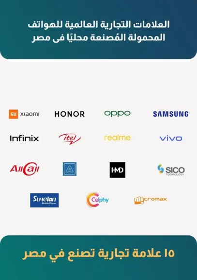 الجهاز القومي لـتنظيم الاتصالات يوضح أبرز العلامات التجارية المُصنِّعة للهواتف المحمولة في مصر