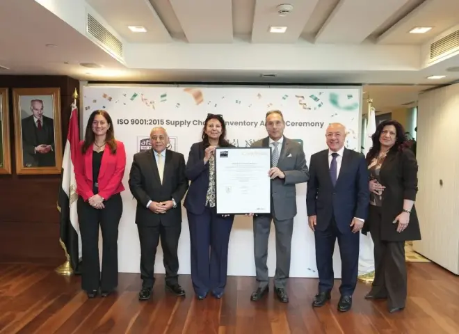 البنك الأهلي المصري يحصل على شهادة الجودة ISO 9001 في مجال الإمداد اللوجستي والمخازن من هيئة” AFNOR Uk Limited”