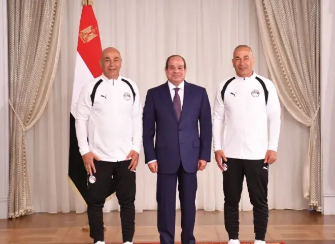حسام حسن للرئيس السيسي: كنا عند حسن الظن.. وما تحقق كان بفضل دعمكم