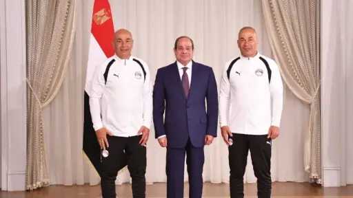 حسام حسن للرئيس السيسي: كنا عند حسن الظن.. وما تحقق كان بفضل دعمكم