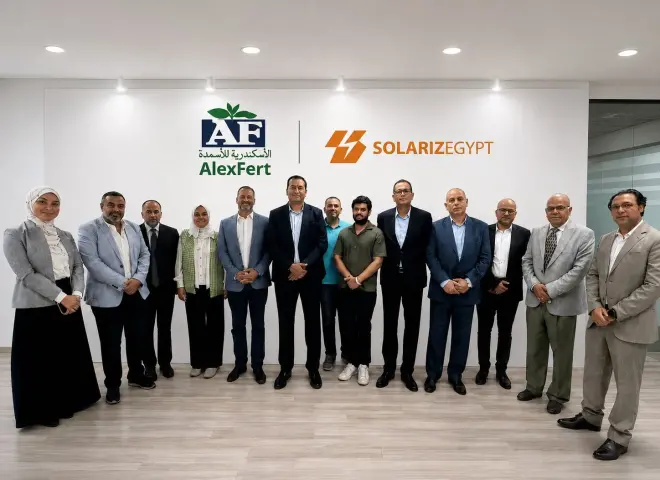 الإسكندرية للأسمدة تعزز عملياتها بالاعتماد على الطاقة النظيفة من خلال شراكة تمتد 30 عامًا مع SolarizEgypt