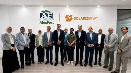 الإسكندرية للأسمدة تعزز عملياتها بالاعتماد على الطاقة النظيفة من خلال شراكة تمتد 30 عامًا مع SolarizEgypt