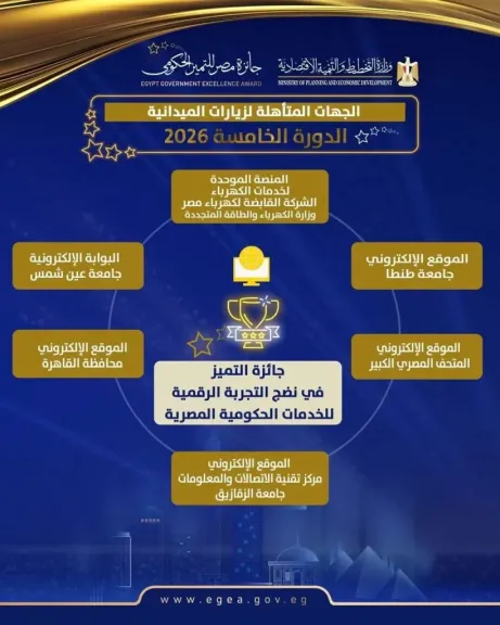 المنصة الموحدة لخدمات الكهرباء ضمن المتأهلين لجائزة مصر للتميز الحكومي