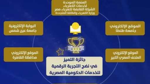 المنصة الموحدة لخدمات الكهرباء ضمن المتأهلين لجائزة مصر للتميز الحكومي